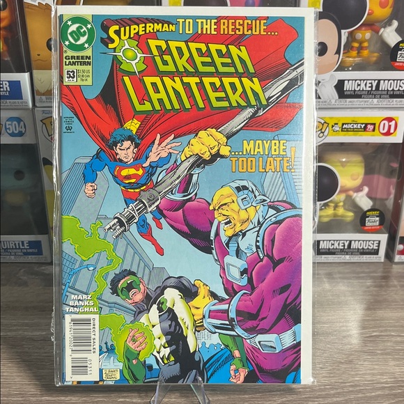 DC Comics Other - DC Comics Superman and Green Lantern Comic Cover - Red, Green, Purple